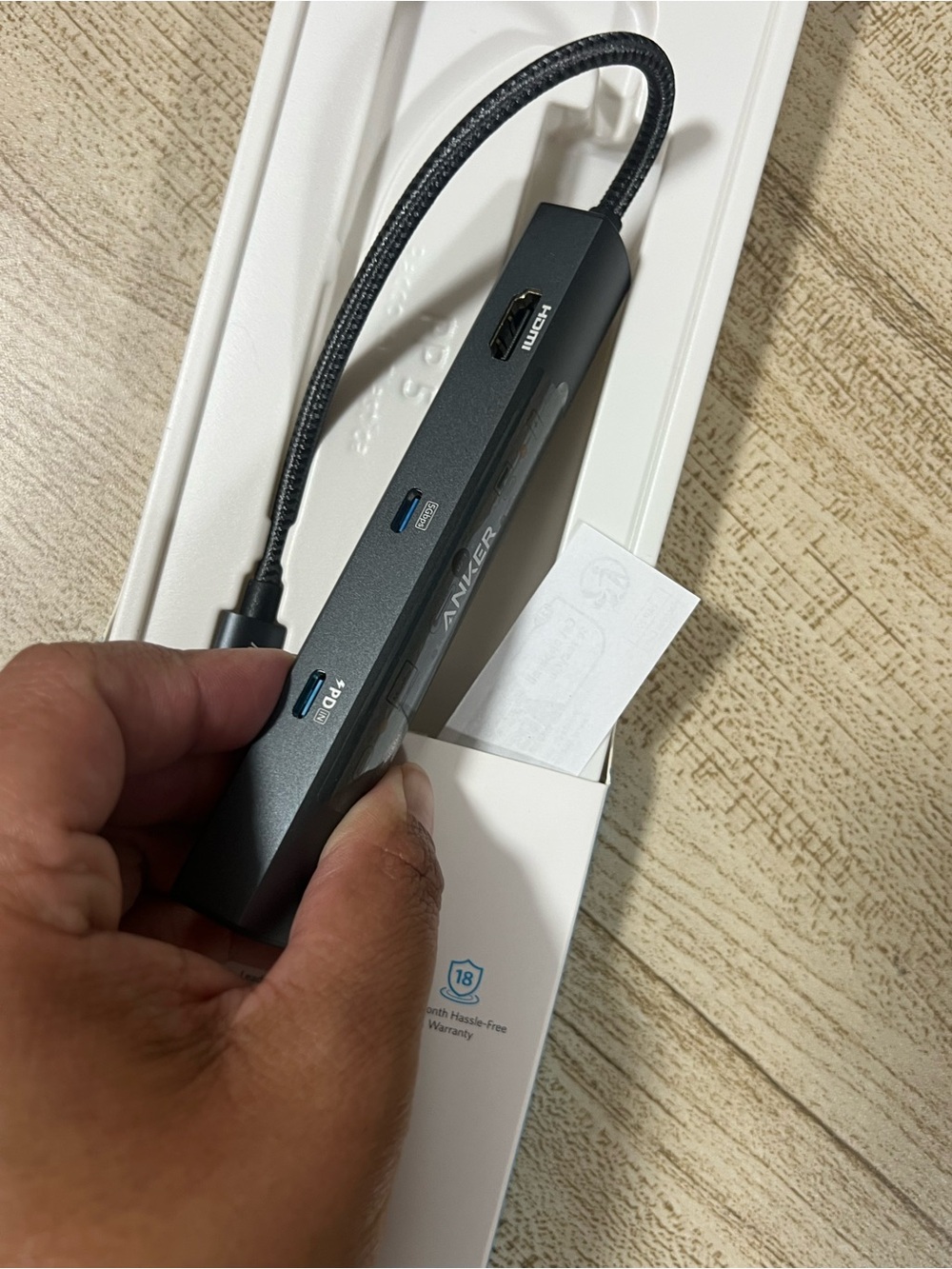 Anker White USB-C Ethernet Hub Packaging